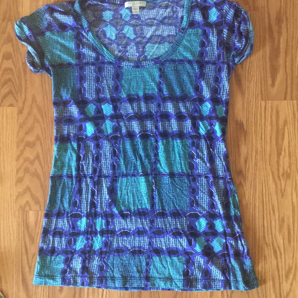 COPY - Authentic Burberry t shirt soft sz S blue purple